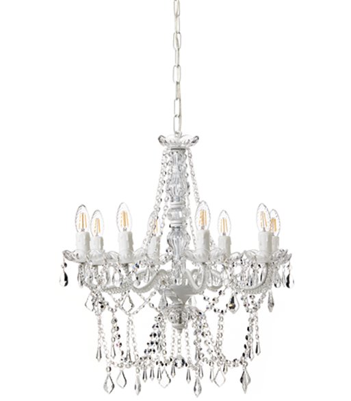 Nielsen Light Imperial 8 armet hvid lysekrone