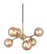 Halo Design Atom Ø45 antik messing/amber lysekrone