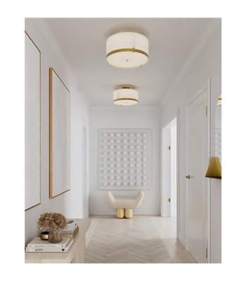 By Rydéns Marcel Ø40 messing/hvid plafond