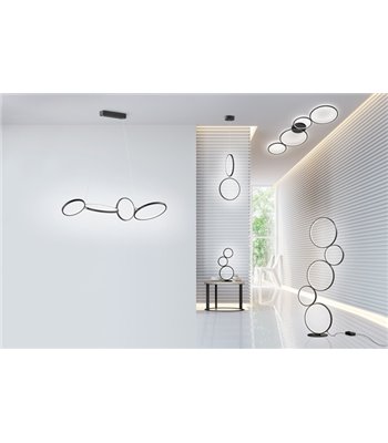 TRIO Rondo mat sort loftslampe