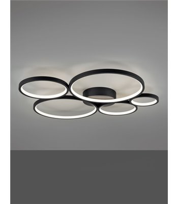 TRIO Rondo mat sort loftslampe