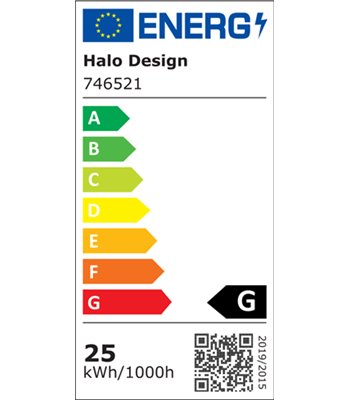 Halo Design LED Backlight String Ø30 sort plafond