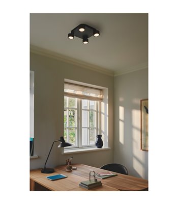 Nordlux Clyde 4-Spot sort loftslampe