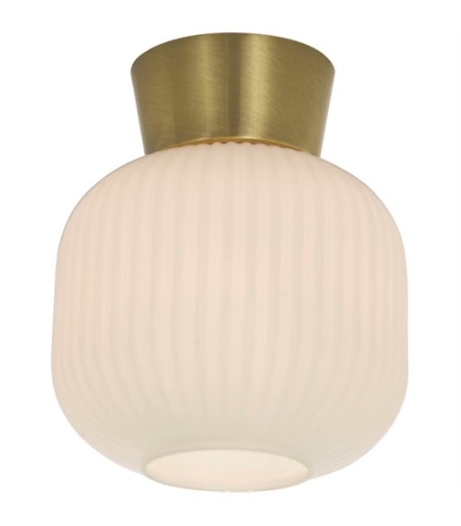 Aneta Vanja hvid/mat messing loftslampe