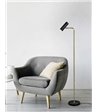 TRIO Marley messing/sort gulvlampe