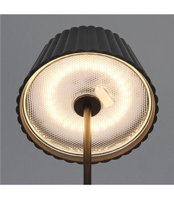 TRIO Suarez sort gulvlampe portable
