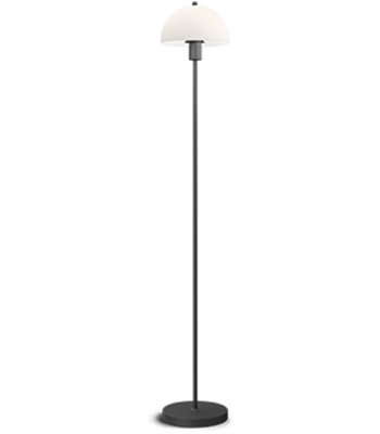Herstal Vienda sort/opal glas gulvlampe
