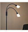 Herstal Cut dobbelt sort gulvlampe
