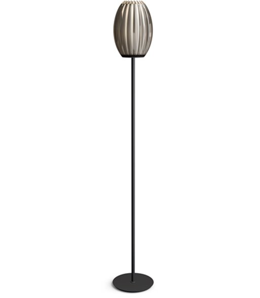 Herstal Tentacle M sort/røgfarvet gulvlampe