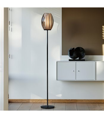 Herstal Tentacle M sort/røgfarvet gulvlampe
