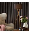 Nielsen Light Uptown trælook m/sort gulvlampe