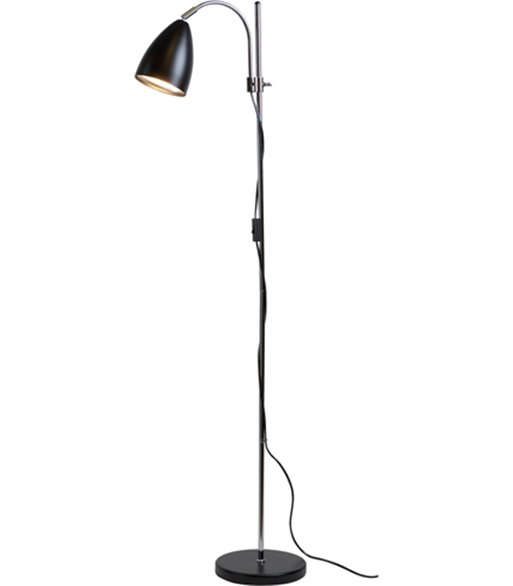 Belid Sway sort/krom gulvlampe