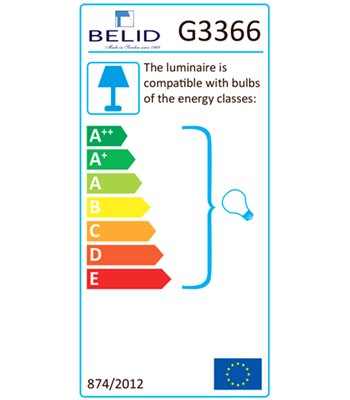 Belid Diablo sort/blank rød gulvlampe