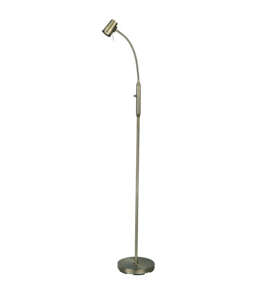 Aneta Pilot antikmessing gulvlampe
