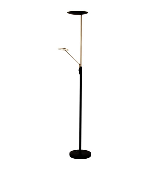 Aneta Cadiz sort/messing uplight gulvlampe