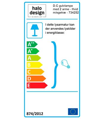 Halo Design DC hvid/eg gulvlampe