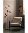 Halo Design Atom røgfarvet/sort gulvlampe