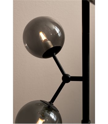 Halo Design Atom røgfarvet/sort gulvlampe
