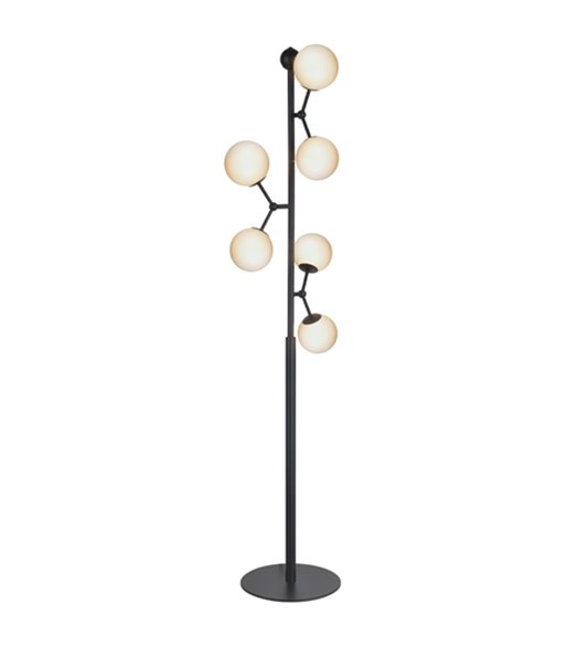Halo Design Atom opal/sort gulvlampe