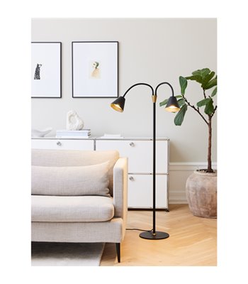 Halo Design Hygge 2 arme grafit sort gulvlampe