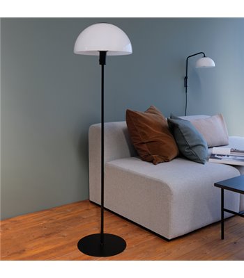 Dyberg Larsen Jazz opal/sort gulvlampe