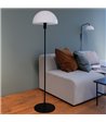 Dyberg Larsen Jazz opal/sort gulvlampe
