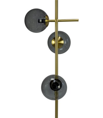 Dyberg Larsen Como røg/messing gulvlampe