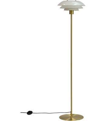 Dyberg Larsen DL31 opal/messing gulvlampe