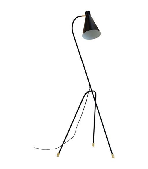 Dyberg Larsen Miles sort gulvlampe