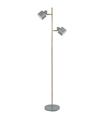 Dyberg Larsen Ocean oliven/messing gulvlampe