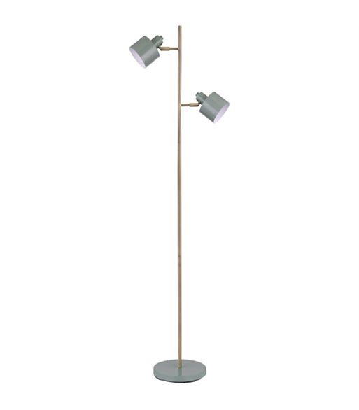 Dyberg Larsen Ocean oliven/messing gulvlampe