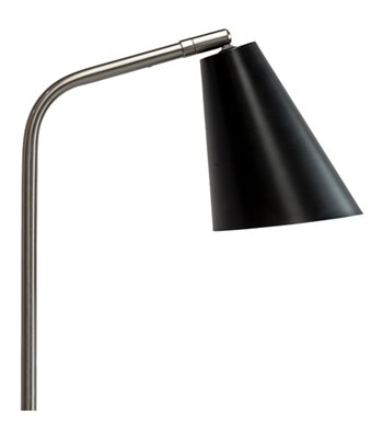 Dyberg Larsen Oswald sort/stål gulvlampe