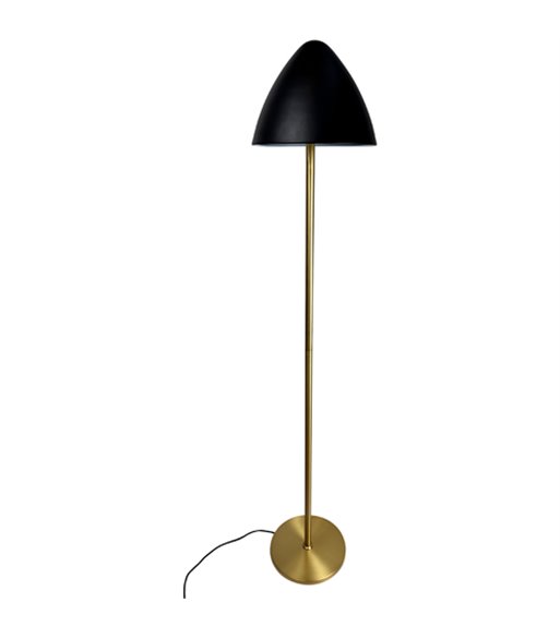 Dyberg Larsen Oulu sort/messing gulvlampe