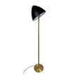 Dyberg Larsen Oulu sort/messing gulvlampe