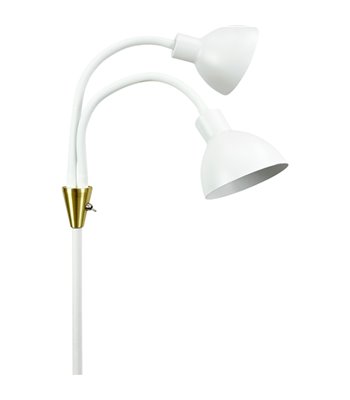 Dyberg Larsen Lilje hvid/messing gulvlampe