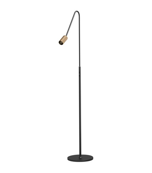 ANTIDARK Decor F1 sort/messing gulvlampe