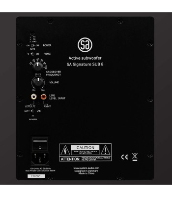 System Audio Signature Sub 8  Kompakt subwoofer Sort