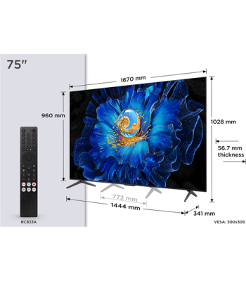 TCL 75C6KS - QD-Mini LED 4K Google TV ***UDSTILLINGSMODEL***