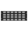 Monacor RCP-8724U Rackpanel, 4U, stål, U-profil, vandret ventilationsåbning