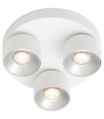 Nordlux Pitcher hvid 3-spot rondel