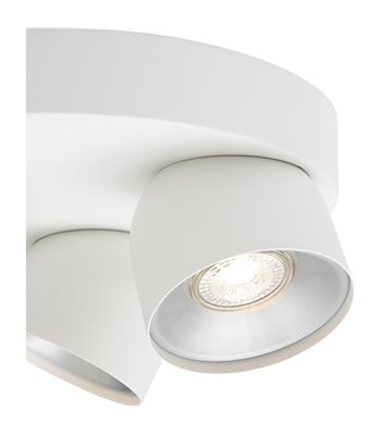 Nordlux Pitcher hvid 3-spot rondel
