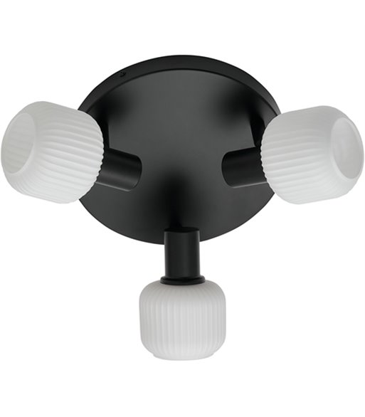 Nordlux Milford sort 3-spot rondel