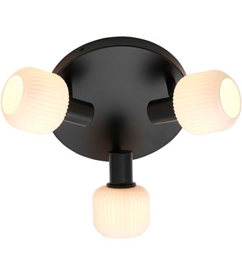Nordlux Milford sort 3-spot rondel