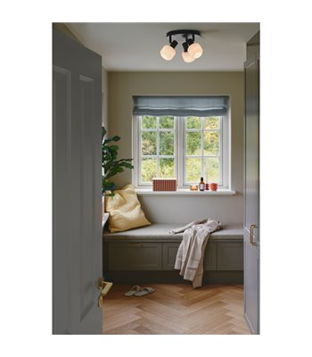 Nordlux Milford sort 3-spot rondel