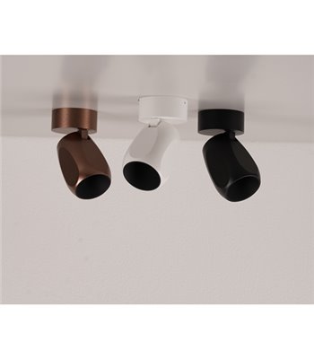 ANTIDARK Facet W70 LED 2700K sort påbygningsspot