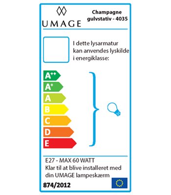 UMAGE Champagne hvid gulvstativ