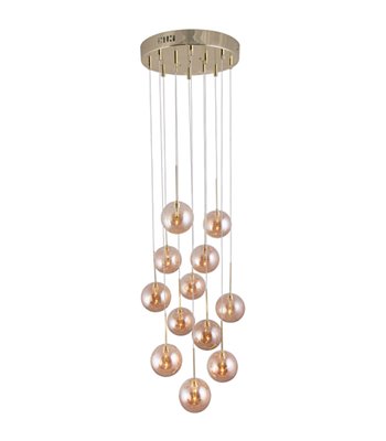 Globen Lighting Skyfall amber/messing pendel