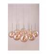 Globen Lighting Skyfall amber/messing pendel