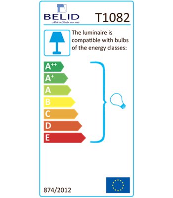Belid Ellipse Ø50 hvid/messing pendel