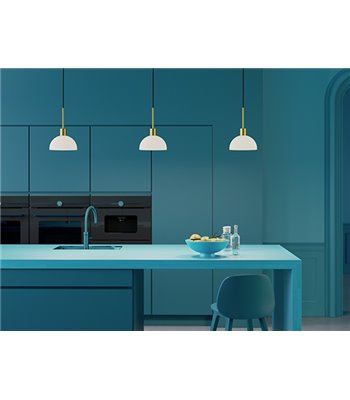 Herstal Vienda messing/opal glas pendel